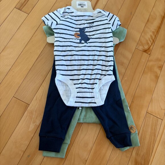 NEW Pekkle 4 piece Baby Outfit Set 6 months pants t-shirts - Picture 4 of 4